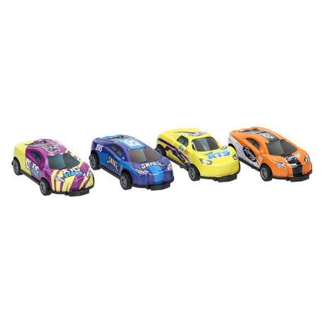 Set tiri indietro per auto da corsa - 4 pezzi.