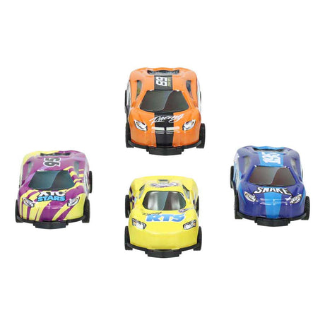 Set tiri indietro per auto da corsa - 4 pezzi.