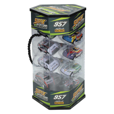 Set da tirare indietro per auto super in metallo Lobbes, confezione da 12