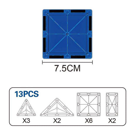 Set da costruzione pannelli magnetici - 13 pezzi.