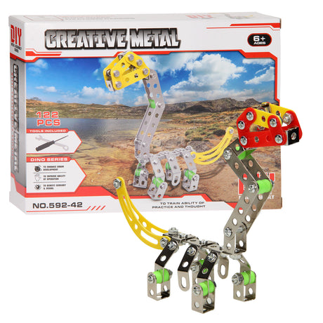 Set da costruzione dinosauro in metallo, 122 pz.