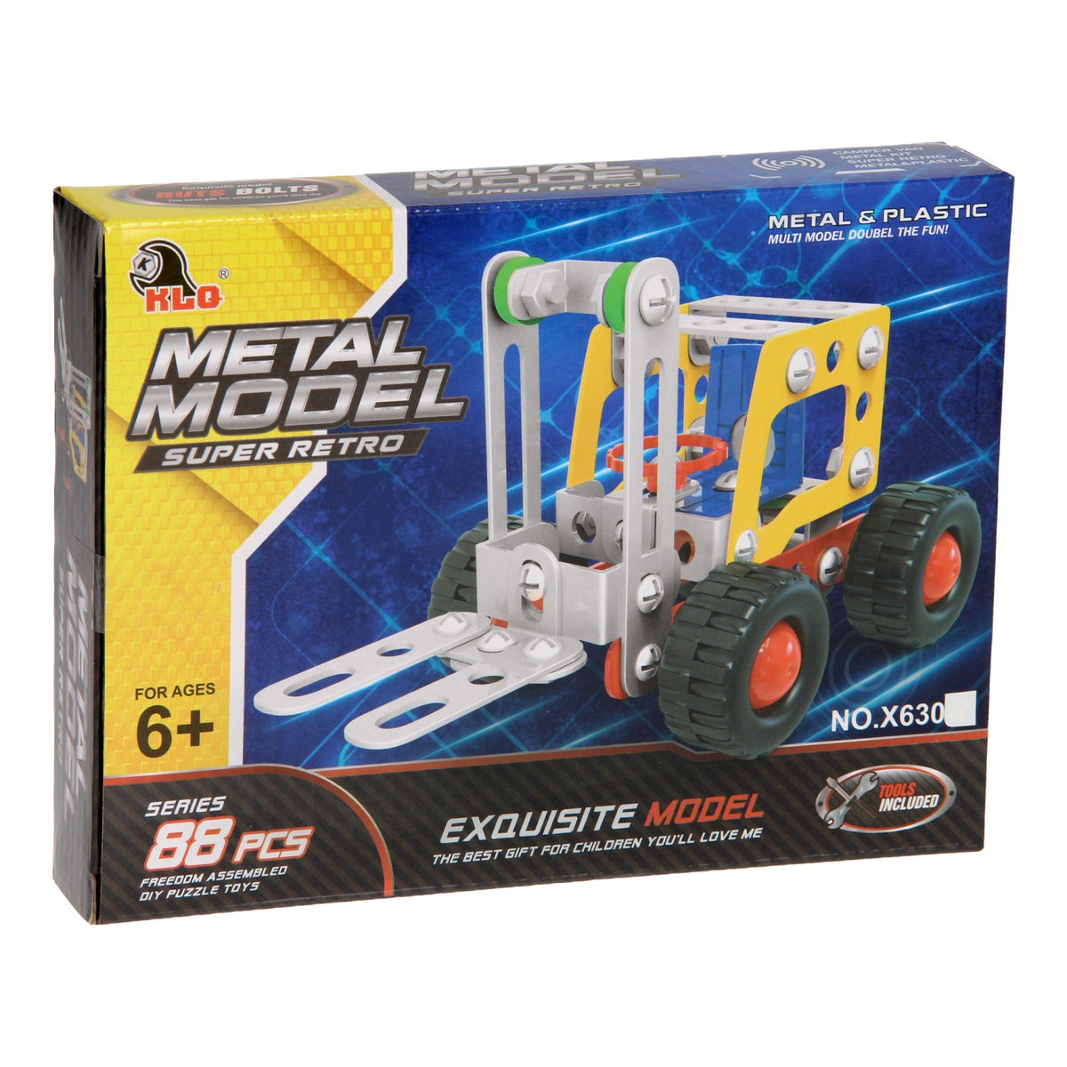 Set da costruzione in metallo - carrello elevatore, 88 pz.