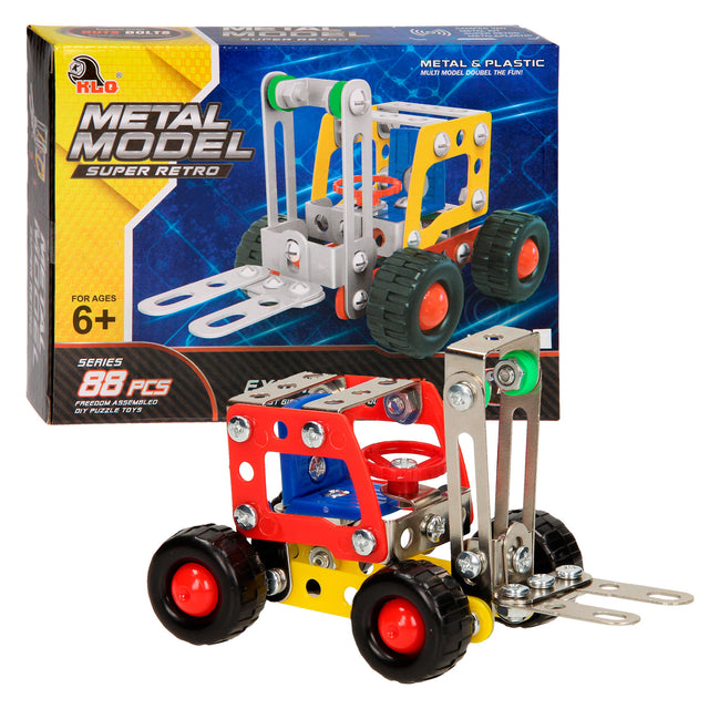 Set da costruzione in metallo - carrello elevatore, 88 pz.
