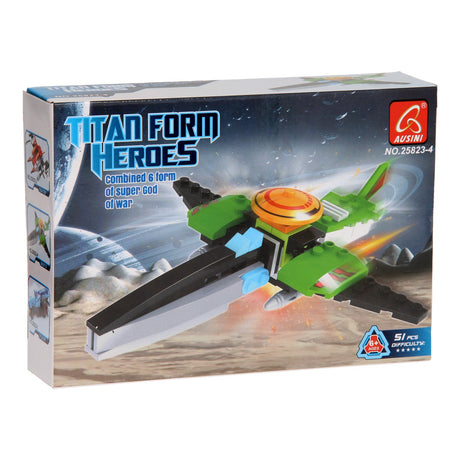 Set da costruzione Titan Heroes - verde spaziale, 51 pz.