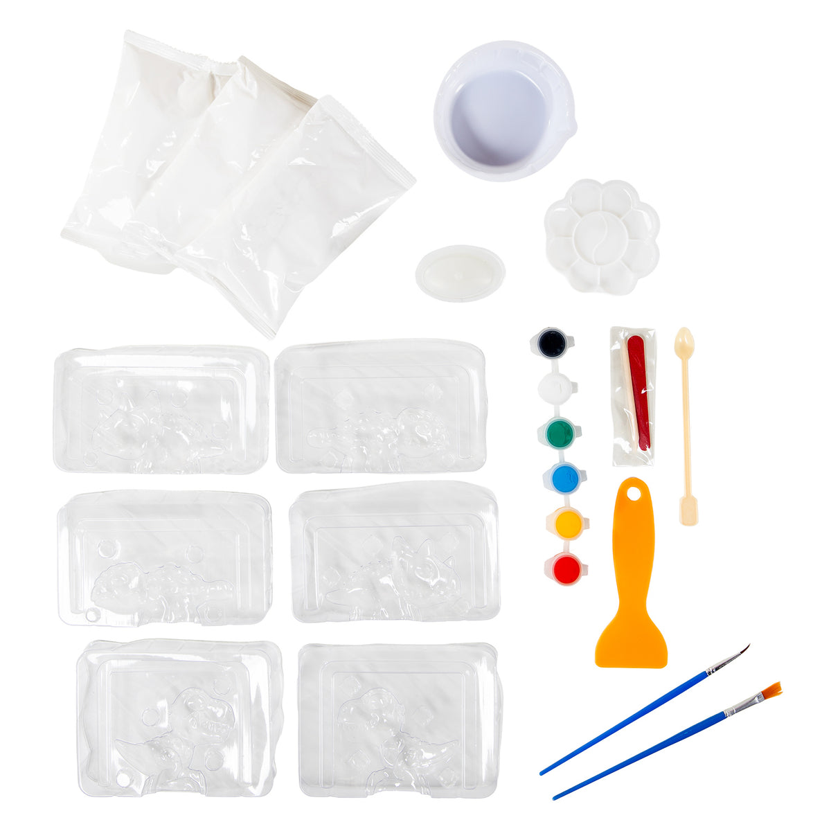Giocattoli Lobbes, ad esempio il set artigianale Lobbes dinosauro per fusione e pittura 3D per bambini.