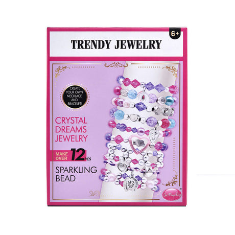 Set di gioielli alla moda con perline scintillanti