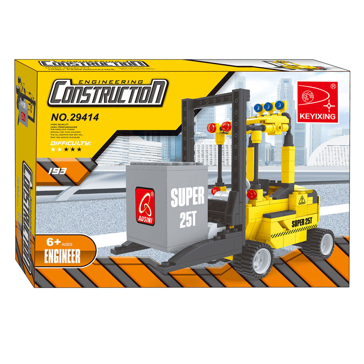 Kit di costruzione per la costruzione di carrelli elevatori - 195 pezzi.
