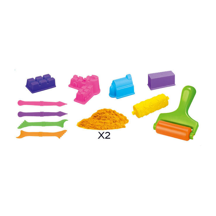 Set gioco sabbia castello, 2x300gr