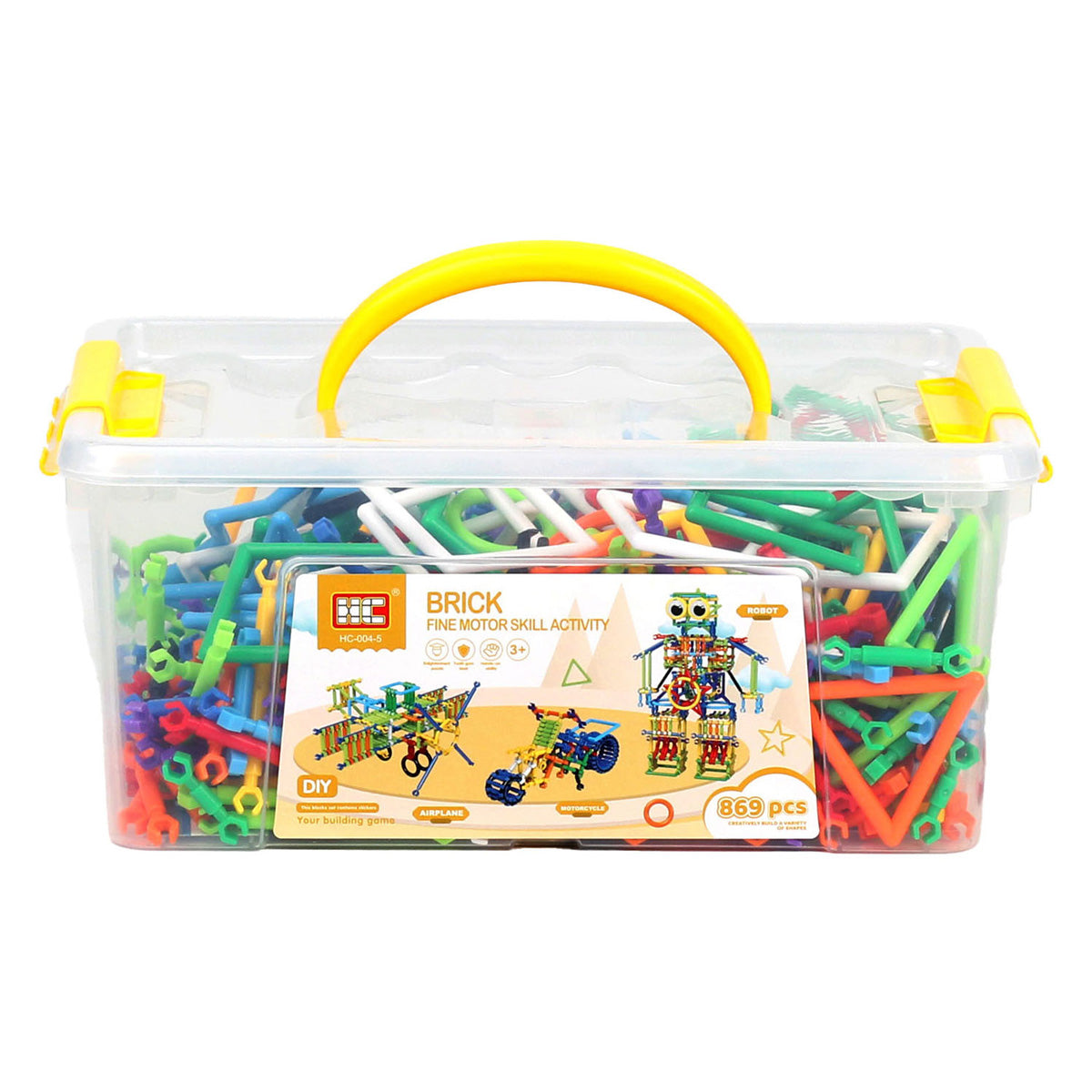 Elementi da costruzione in scatola portaoggetti, 869 pz.