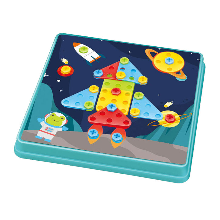 Set di viti 8 piastre blu, 123 pz.