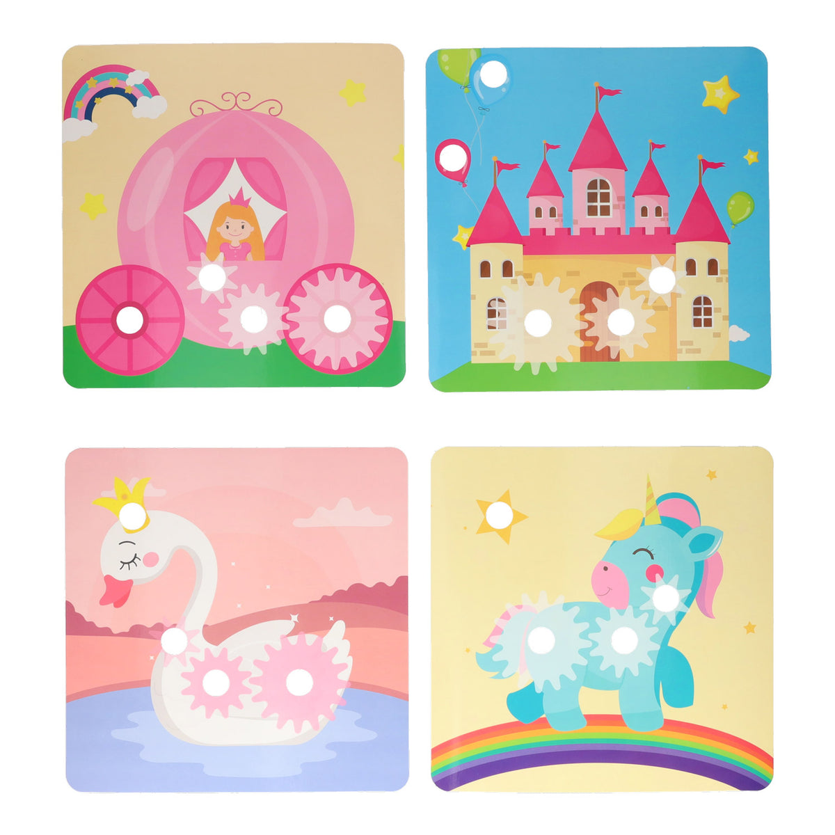 Lobbes Toys BV Gear Set Giocattoli Educativi Rosa 20 Pezzi Colorati Creativi.