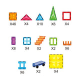 Set di costruzioni magnetiche - 104 pezzi.
