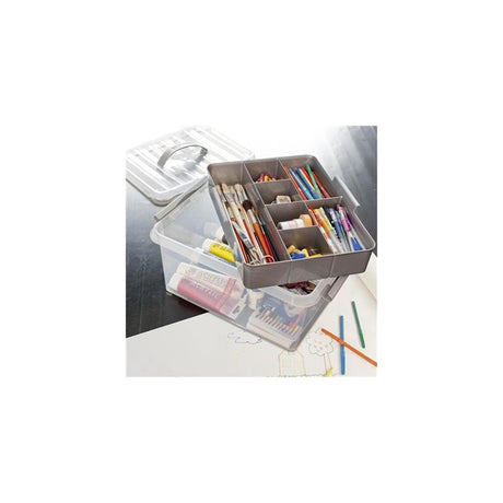 Contenitore Sunware q-line 15l con inserto - 40x30x18 cm - trasparente