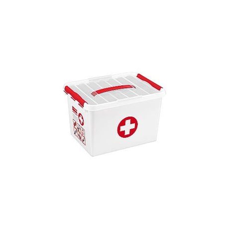 Cassetta pronto soccorso Sunware q-line 22 litri bianco rosso 40x30x26cm