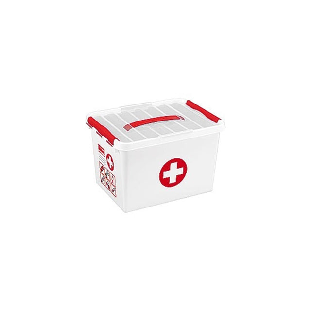 Cassetta pronto soccorso Sunware q-line 22 litri bianco rosso 40x30x26cm