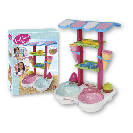 Set da gioco con bancarella dei gelati di sabbia Androni - 12 pezzi per sabbiera e spiaggia - 3+ anni