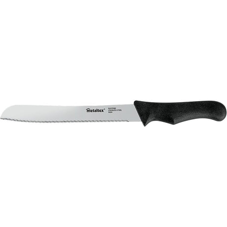 Coltello da pane Metaltex basic line 31 cm in acciaio inox nero