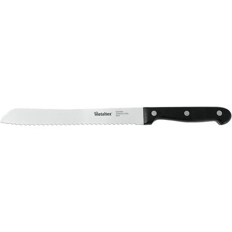 Coltello pane professionale Metaltex 32,5 cm acciaio inox nero
