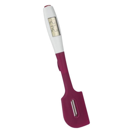 Spatola per dolceforno Metaltex con termometro da cucina in silicone viola bianco