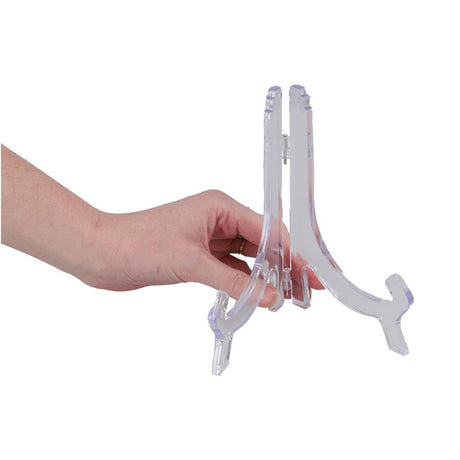 Supporto per piatti Metaltex 18-26 cm acrilico trasparente