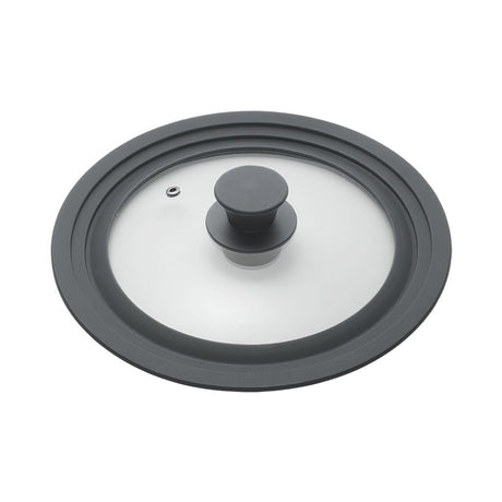Coperchio per padella Metaltex 20-24 cm vetro silicone nero