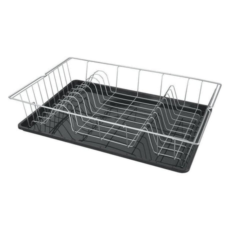 Scolapiatti Colonia Metaltex 48x30 cm grigio argento