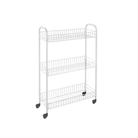 Carrello da cucina slim Tomado-metaltex con ruote 23x56x84 cm bianco