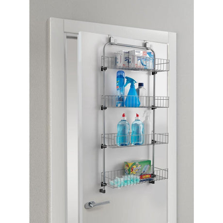 Portabottiglie Metaltex 4 livelli 17x45x103 cm metallo argentato