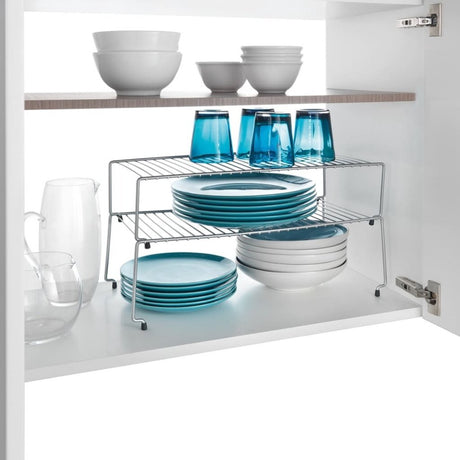 Metaltex sky space vincitore 2 piani 47x23x26 cm argento