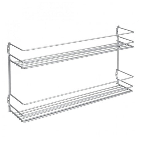 Metaltex portaspezie smart kitchen pepito salvaspazio 2 livelli 36x8x19 cm argento