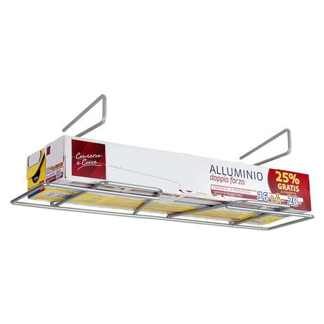 Porta pellicola Metaltex 33x12x9 cm argento