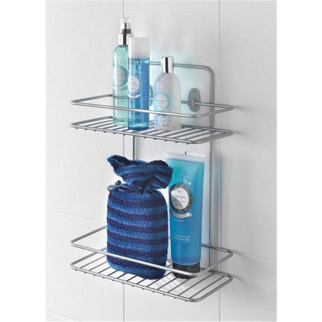 Tomado-metaltex tomado metaltex reflex scaffale da bagno 2 livelli grigio argento
