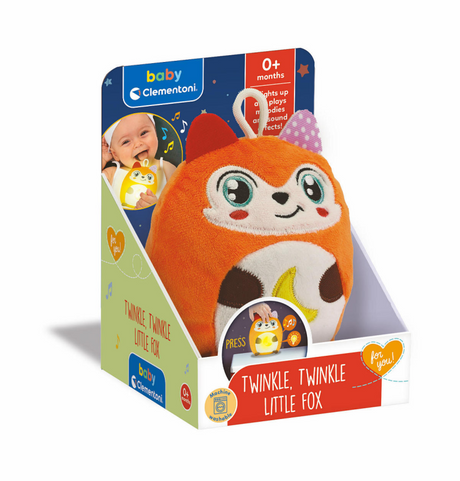 Clementoni baby twinkle winkle piccola volpe peluche lampada notturna