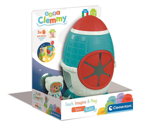 Clementoni baby clemmy - razzo sensoriale con mattoncini