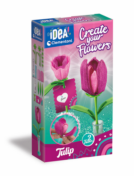 Idea Clementoni - realizzazione fiori profumati - tulipano - da 8 anni - 2 pezzi