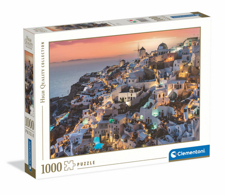 Puzzle Clementoni sfumature di santorini, 1000 pz.