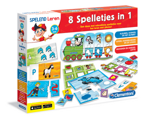 Clementoni imparare giocando - 8 giochi in 1 - giocattoli educativi - giochi per bambini piccoli - 3-5 anni