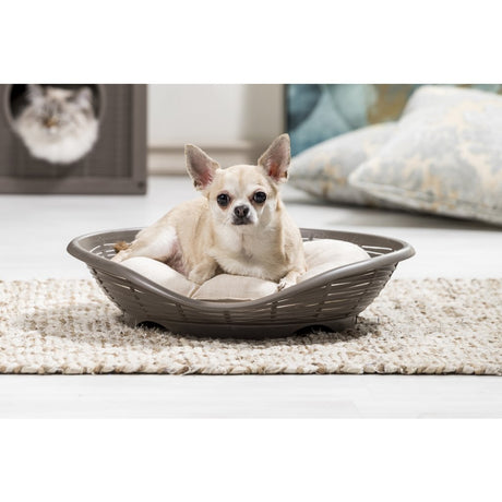 Cestino Bama Pet Pasha 48x46x11 cm tortora