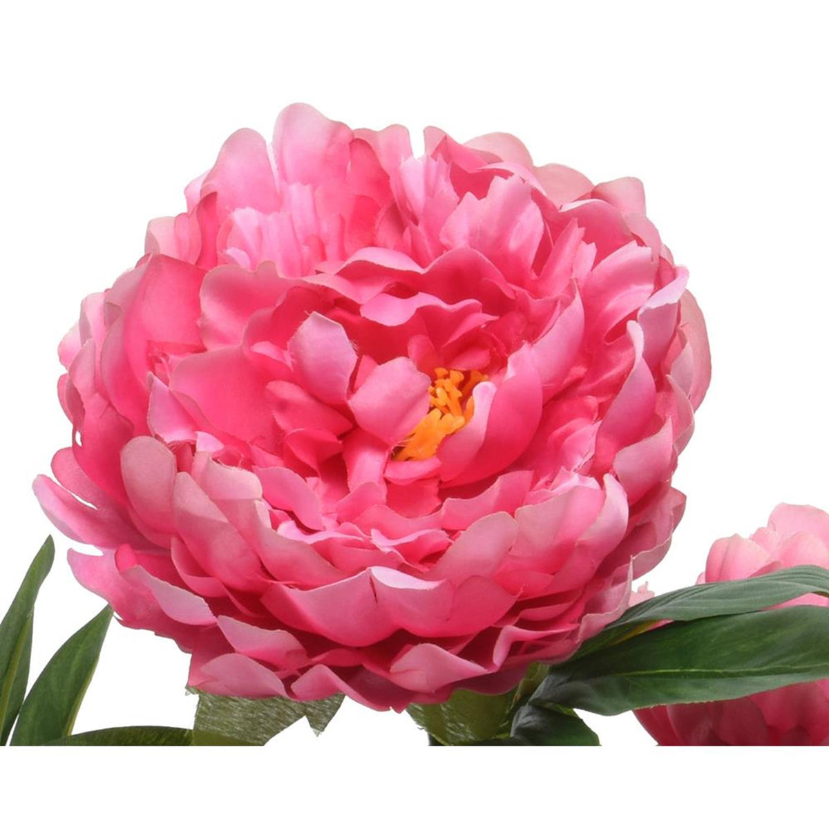 Decoris pianta artificiale peonia in vaso poliestere 41x47x57cm fucsia