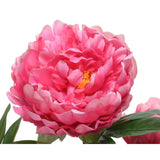 Decoris pianta artificiale peonia in vaso poliestere 41x47x57cm fucsia