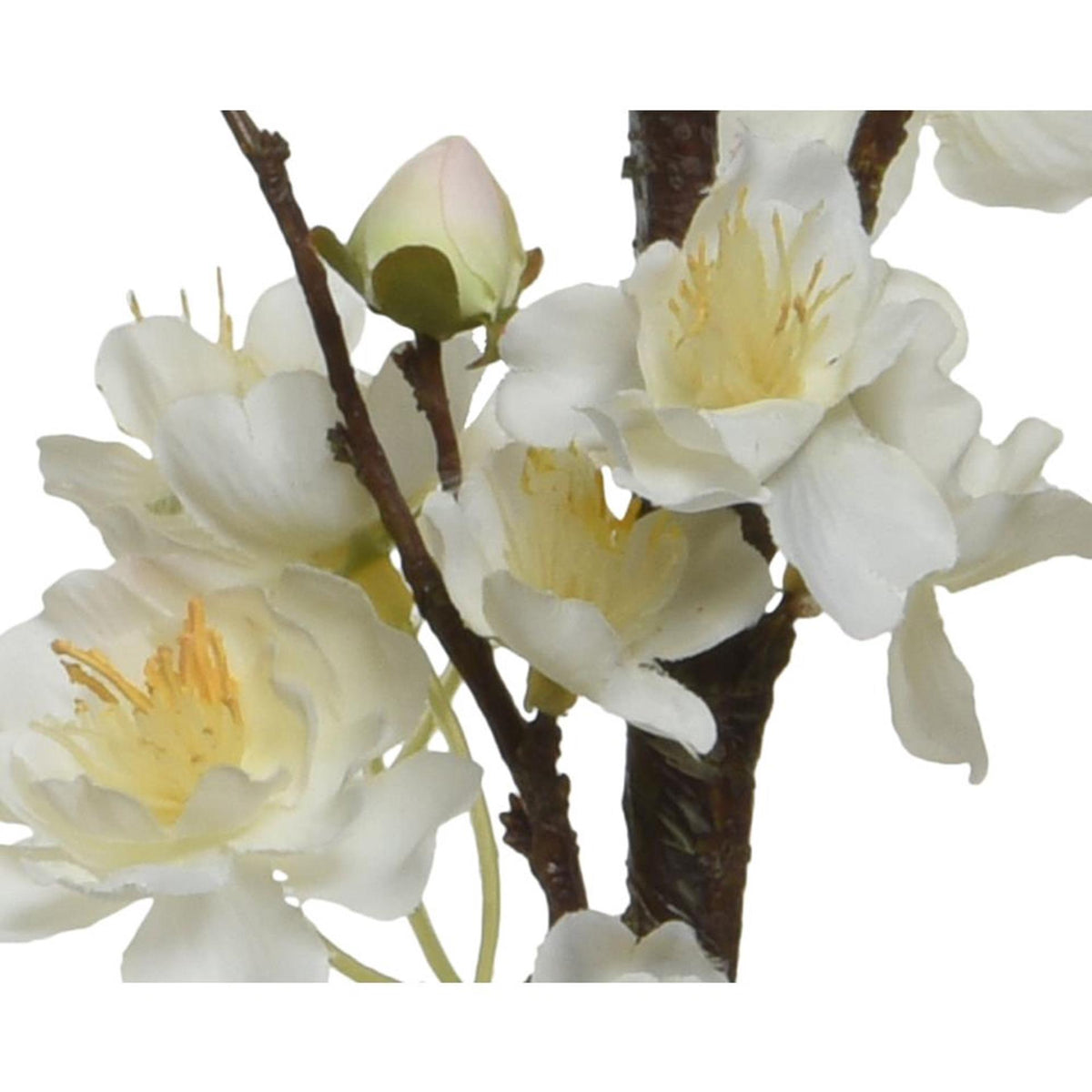 Decoris fiore artificiale su stelo in poliestere 15x4x106 cm bianco