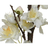Decoris fiore artificiale su stelo in poliestere 15x4x106 cm bianco