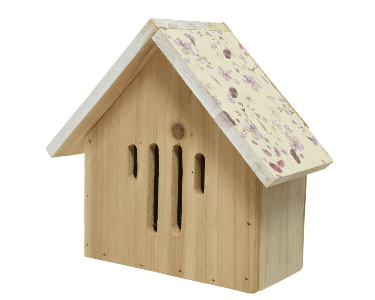Decoris casetta per insetti pino l10-l21,5-h20 cm rosa chiaro