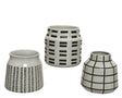 Vaso Decoris in porcellana ã˜14-h15cm bianco nero