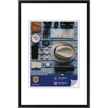 Portafoto Henzo cornice napoli 20x30cm foto 13x18cm plastica nera