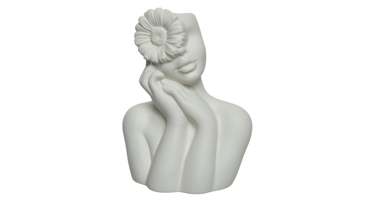 Vaas keramiek wit 14,5x10x18,6cm