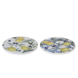Decoris sottobicchiere limone mdf 4 pezzi diametro 10cm 2 assortiti