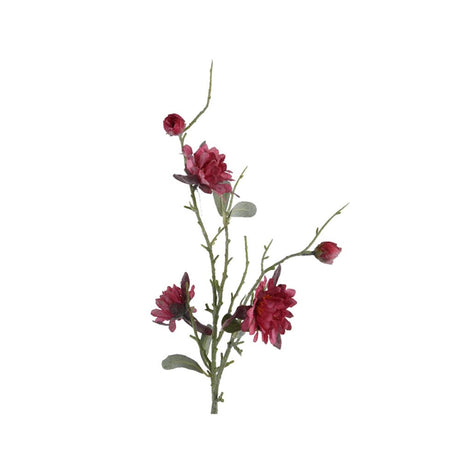 Decoris fiore artificiale dalia poliestere 5x3x75cm fucsia
