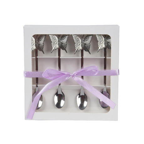 Set cucchiaini Decoris 4 pezzi in acciaio inossidabile 15 cm argento