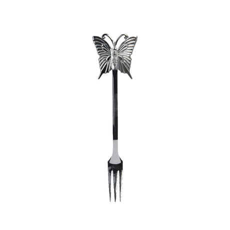 Set di forchette da pasticceria Decoris 4 pezzi in acciaio inossidabile l15 cm argento